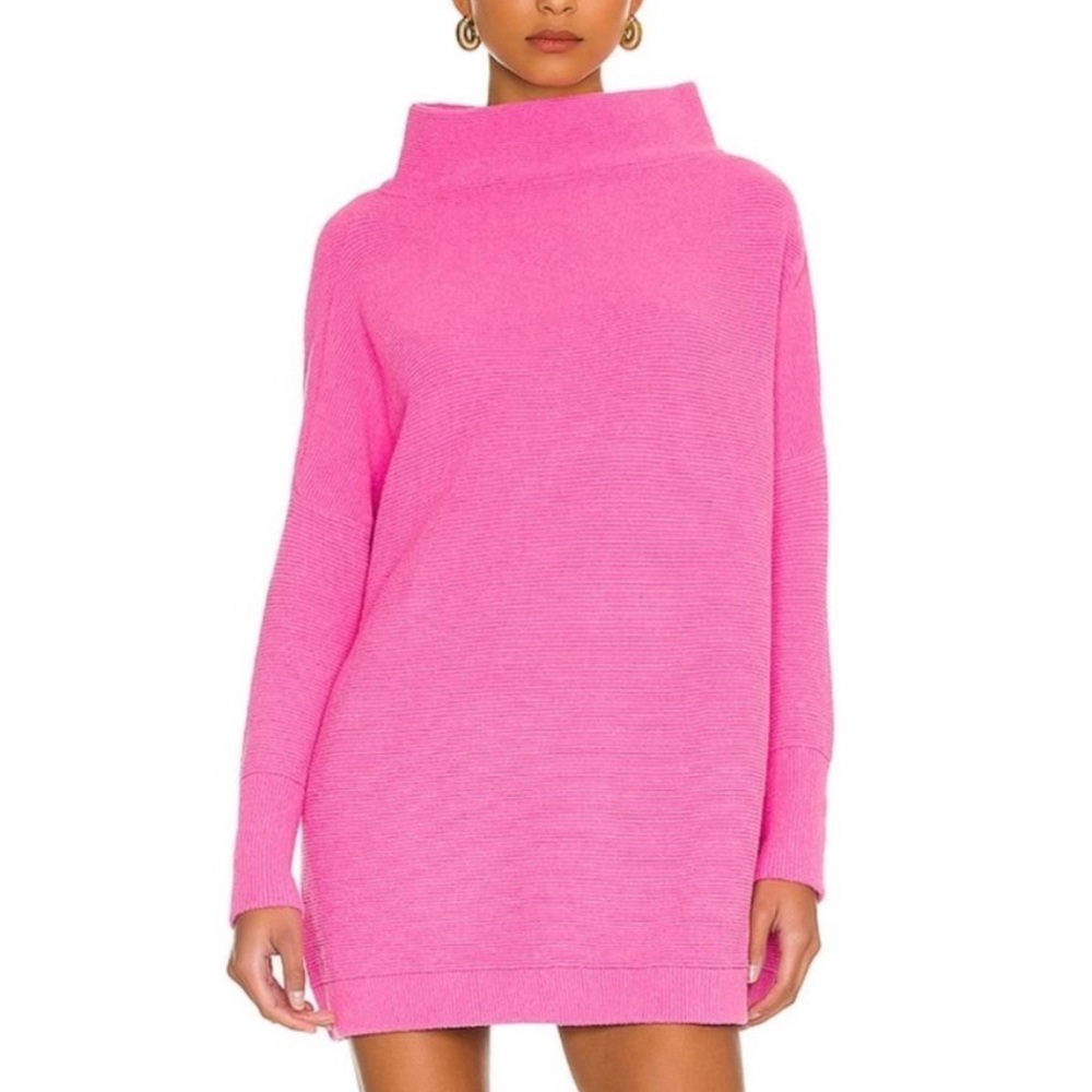 Free People Ottoman Slouchy Tunic in Electric Pink